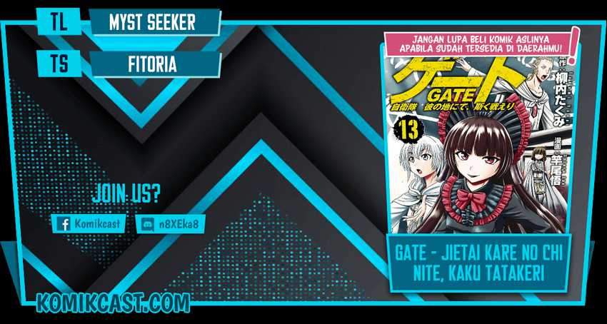 Baca Komik Gate – Jietai Kare no Chi nite Kaku Tatakeri Chapter 104 Gambar 1