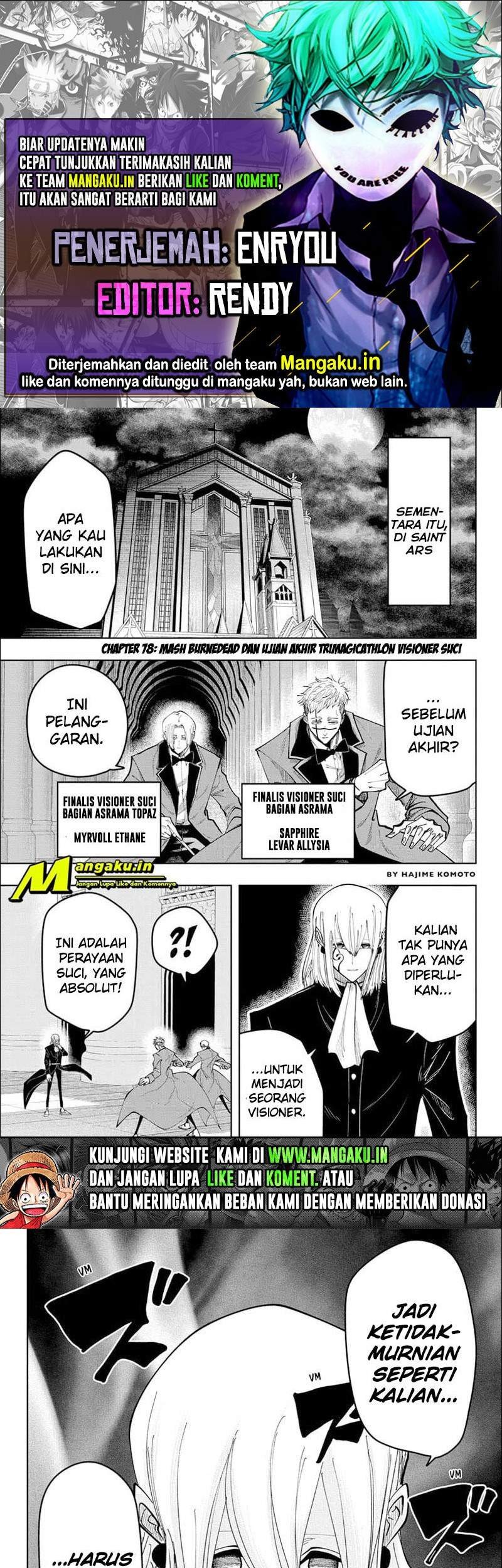 Baca Komik Mashle: Magic and Muscles Chapter 78 Gambar 1
