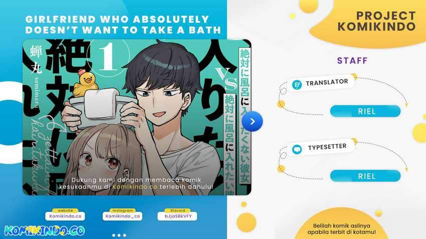 Baca Komik Girlfriend Who Absolutely Doesn’t Want to Take a Bath VS Boyfriend Who Absolutely Wants Her to Take a Bath Chapter 29 Gambar 1