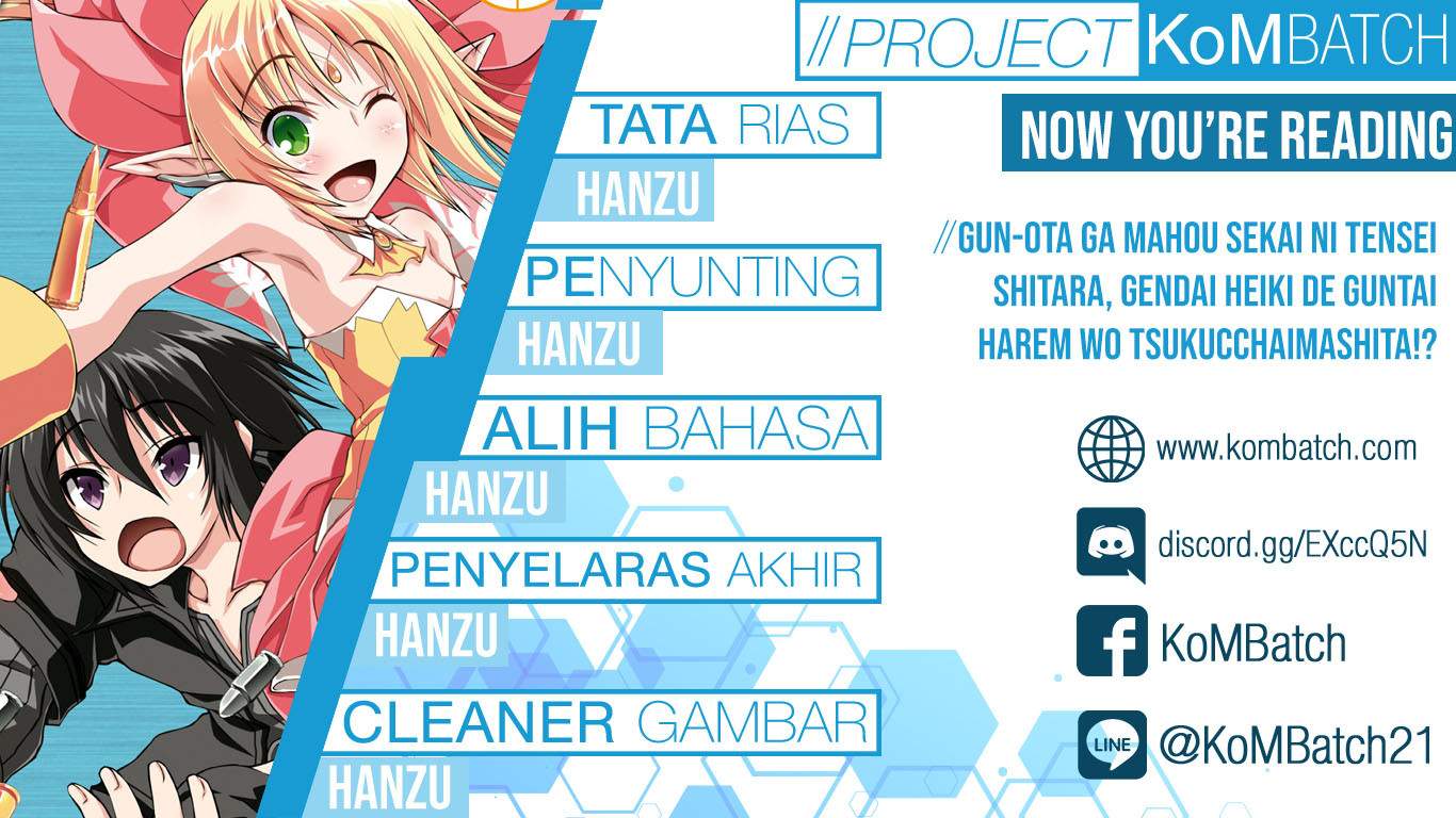 Baca Komik Gunota ga Mahou Sekai ni Tensei Shitara, Gendai Heiki de Guntai Harem o Tsukucchaimashita!? Chapter 19 Gambar 1