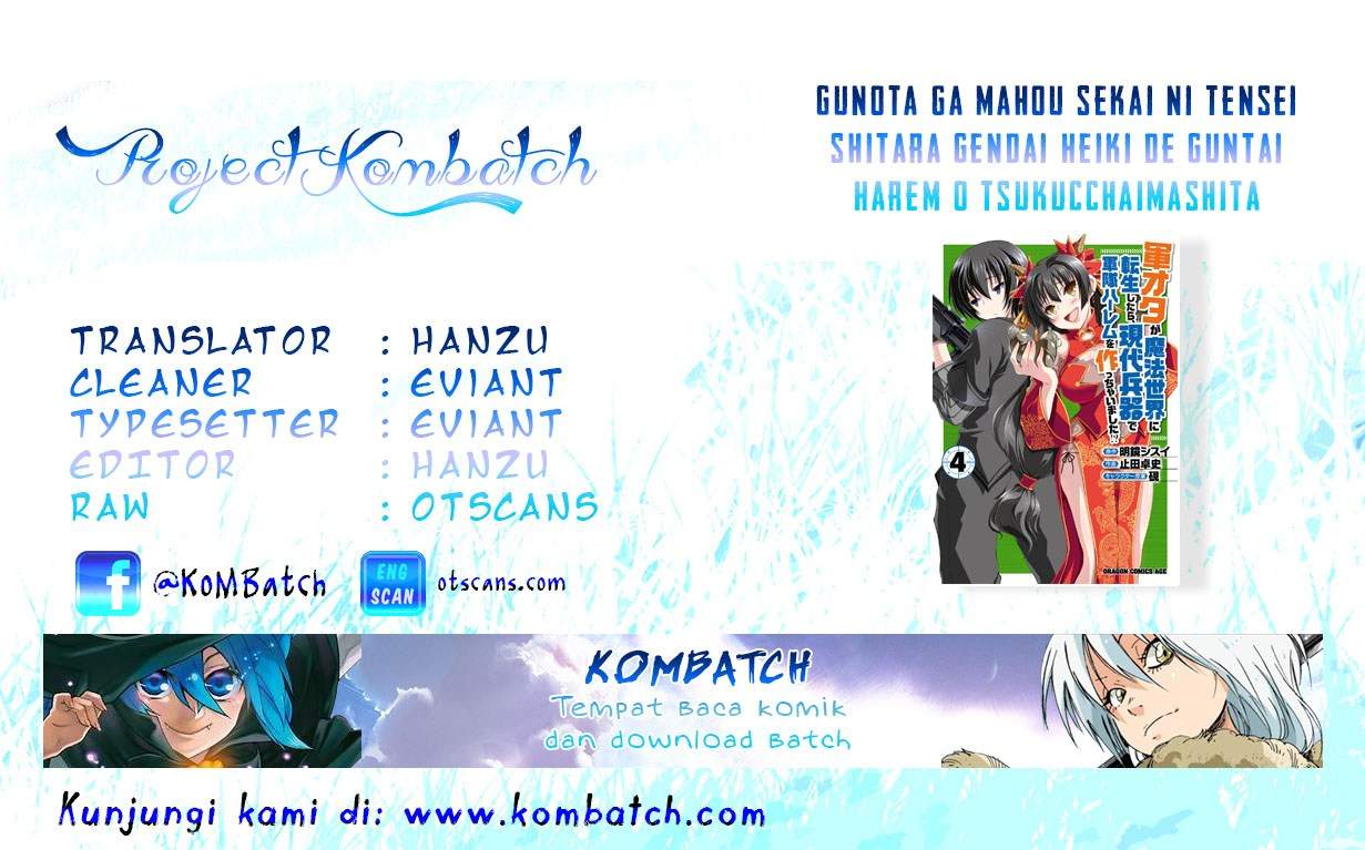 Baca Komik Gunota ga Mahou Sekai ni Tensei Shitara, Gendai Heiki de Guntai Harem o Tsukucchaimashita!? Chapter 16 Gambar 1