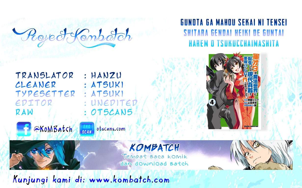 Baca Komik Gunota ga Mahou Sekai ni Tensei Shitara, Gendai Heiki de Guntai Harem o Tsukucchaimashita!? Chapter 15 Gambar 1