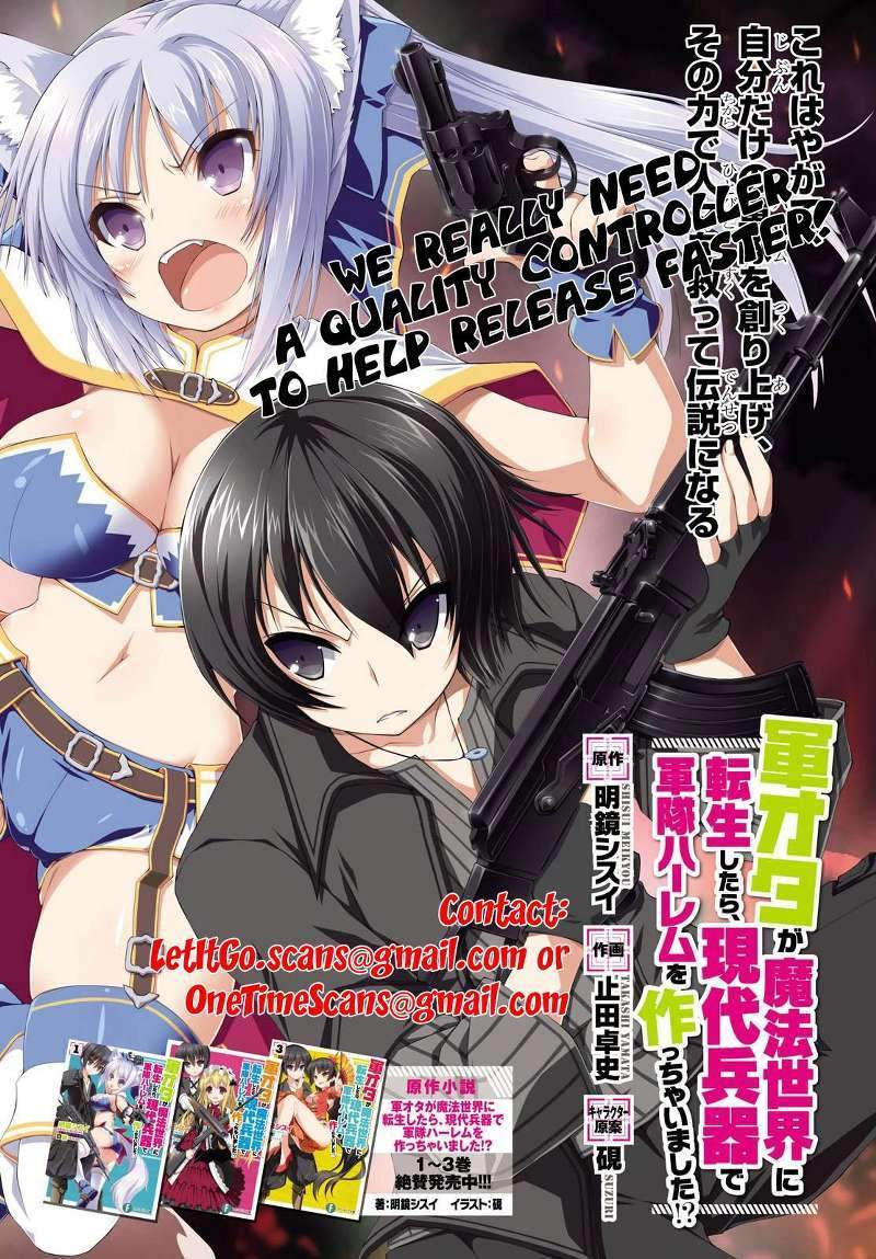 Baca Komik Gunota ga Mahou Sekai ni Tensei Shitara, Gendai Heiki de Guntai Harem o Tsukucchaimashita!? Chapter 13 Gambar 1