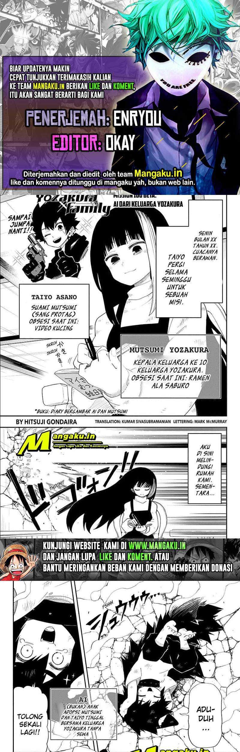 Baca Komik Mission: Yozakura Family Chapter 100.5 Gambar 1