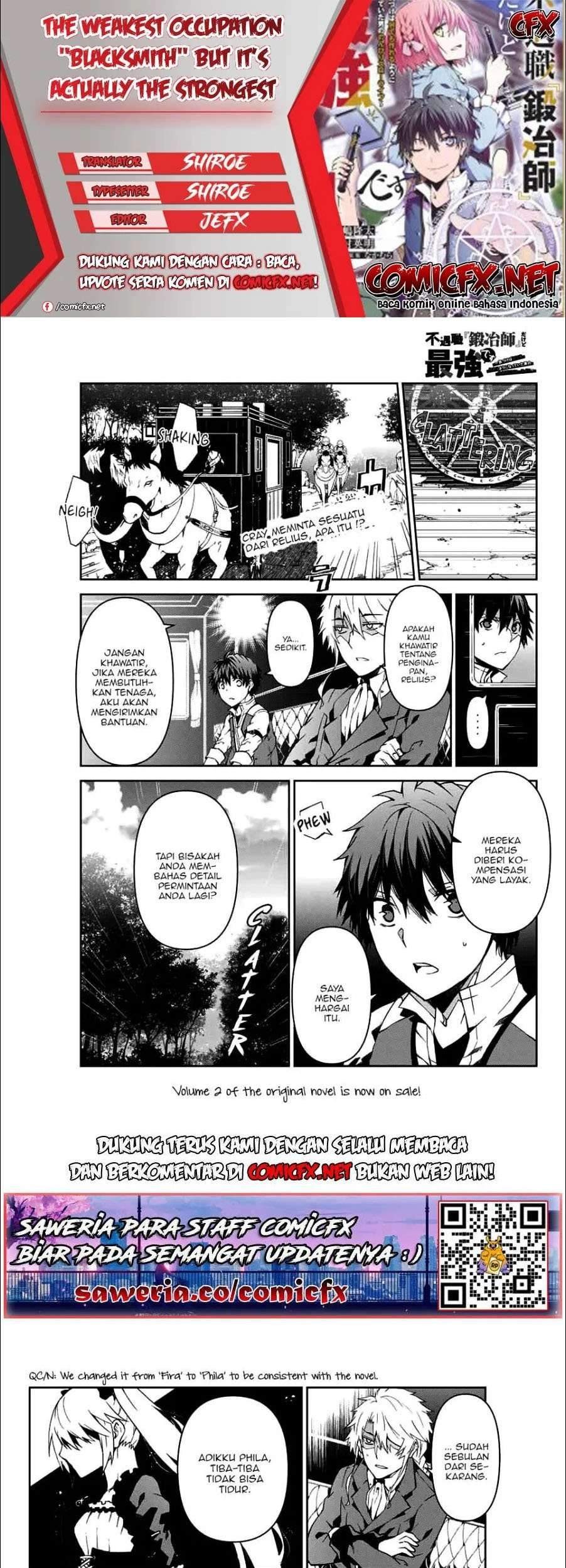 Baca Komik The Weakest Occupation “Blacksmith,” but It’s Actually the Strongest Chapter 8 Gambar 1