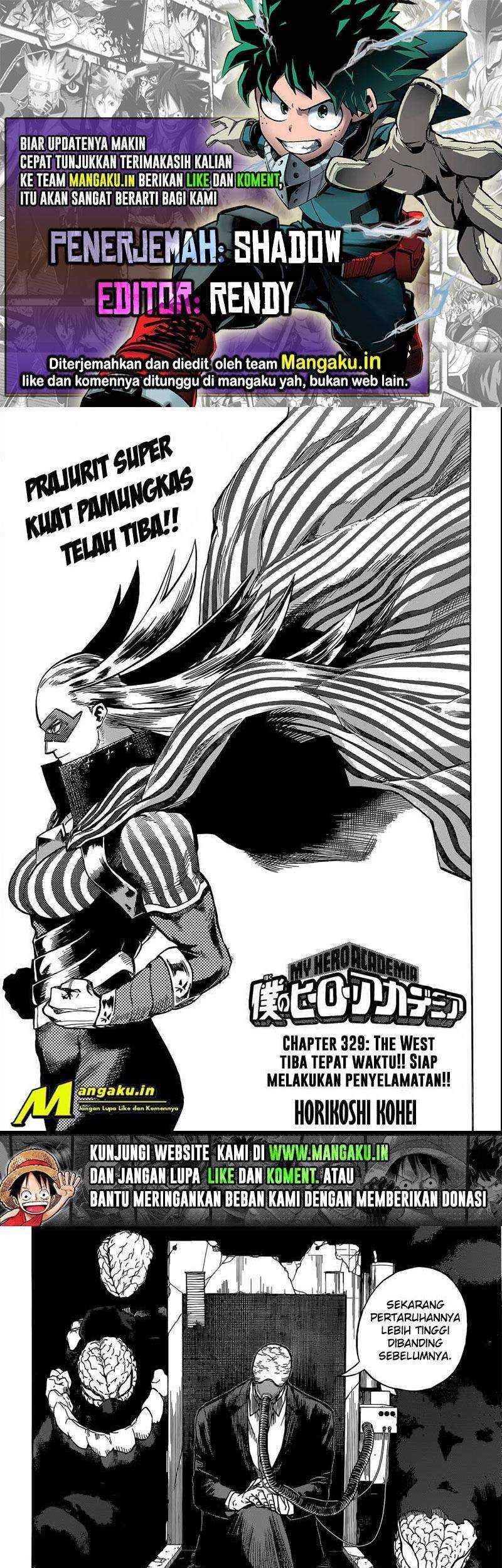 Baca Komik Boku no Hero Academia Chapter 329 Gambar 1