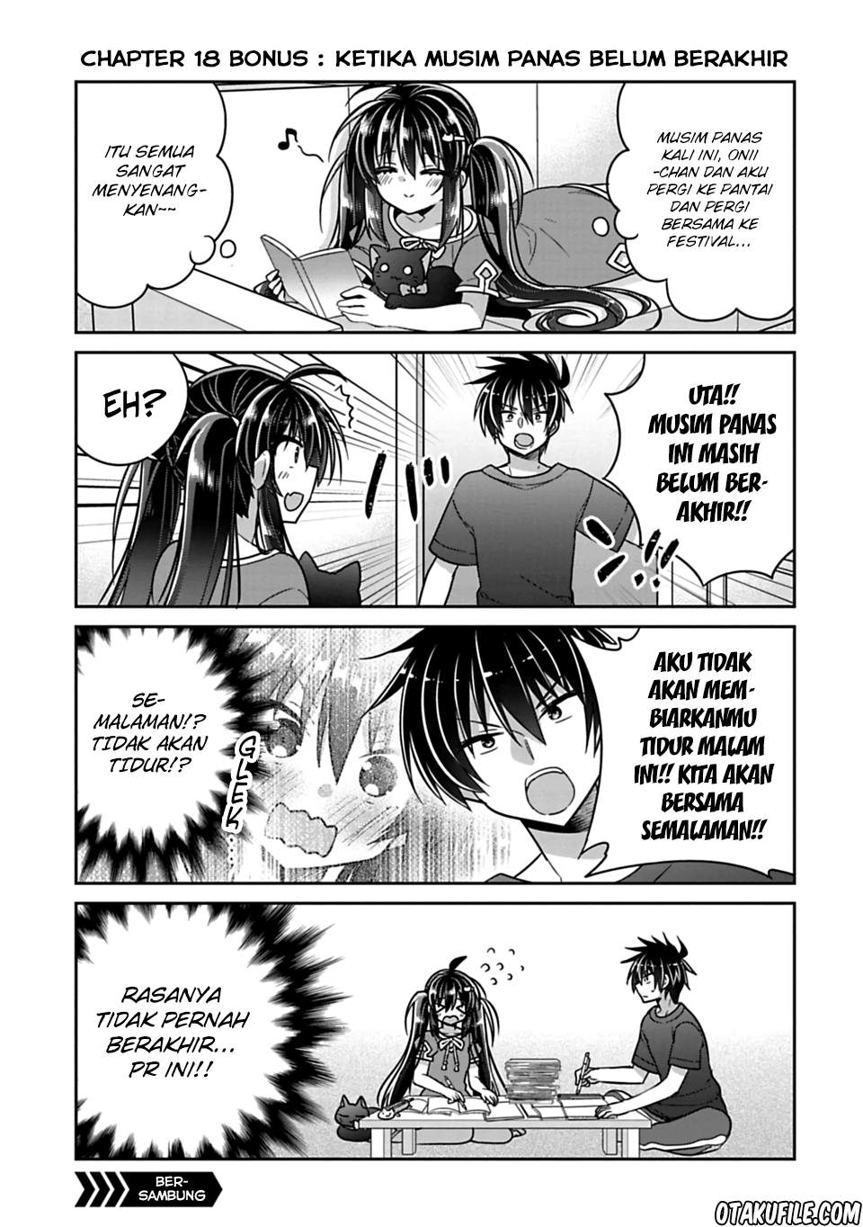 Baca Komik Siscon Ani to Brocon Imouto ga Shoujiki ni Nattara Chapter 18.1 Gambar 1