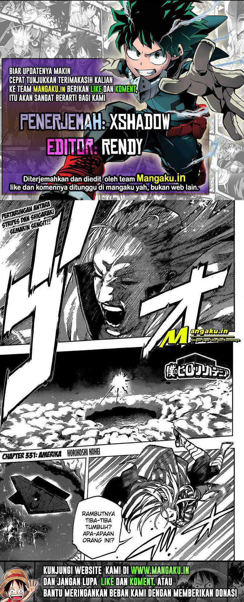 Baca Komik Boku no Hero Academia Chapter 331 Gambar 1