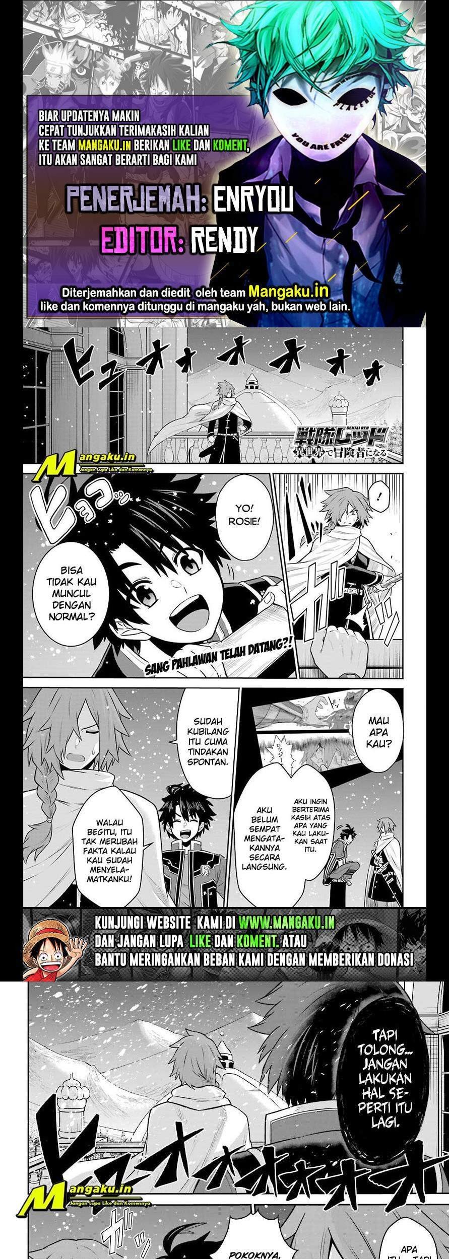 Baca Komik The Red Ranger Becomes an Adventurer in Another World Chapter 8.1 Gambar 1
