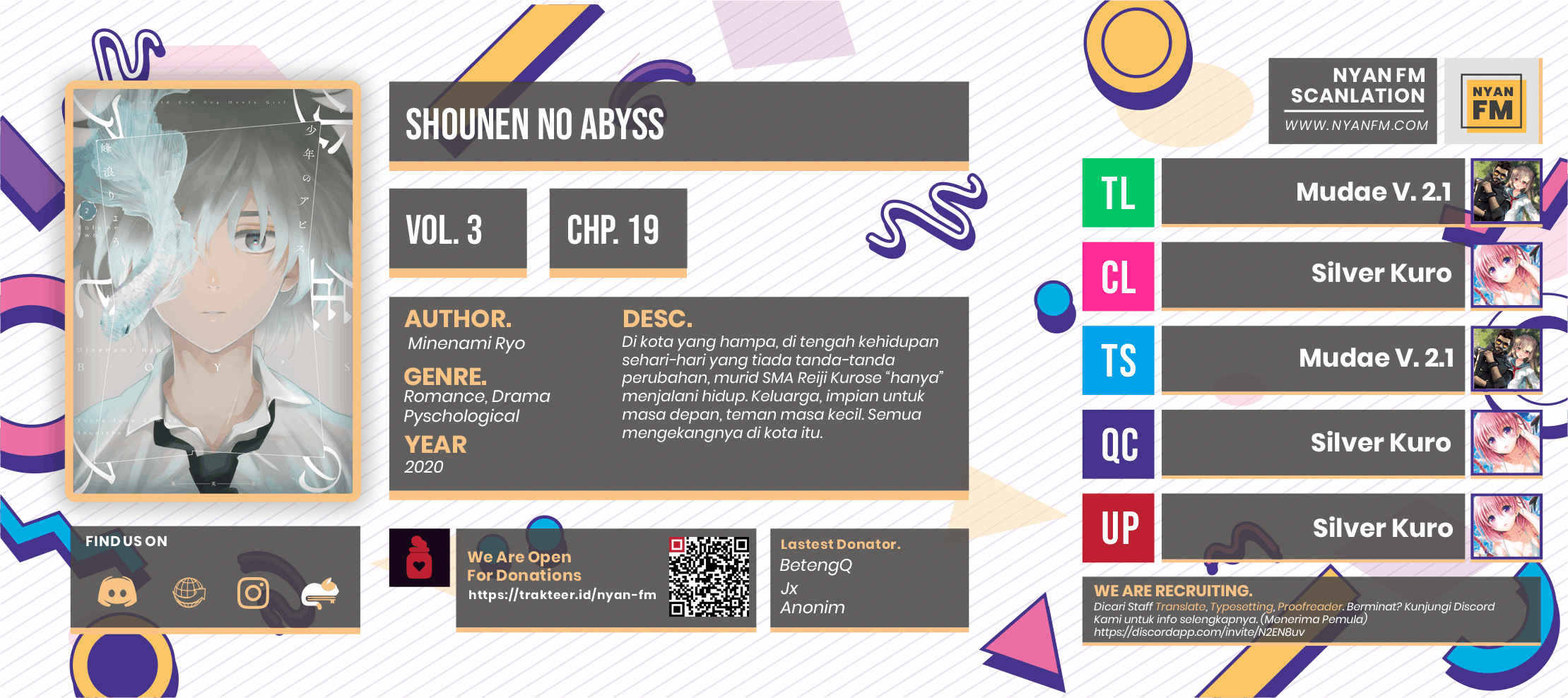 Baca Komik Shounen no Abyss Chapter 19 Gambar 1