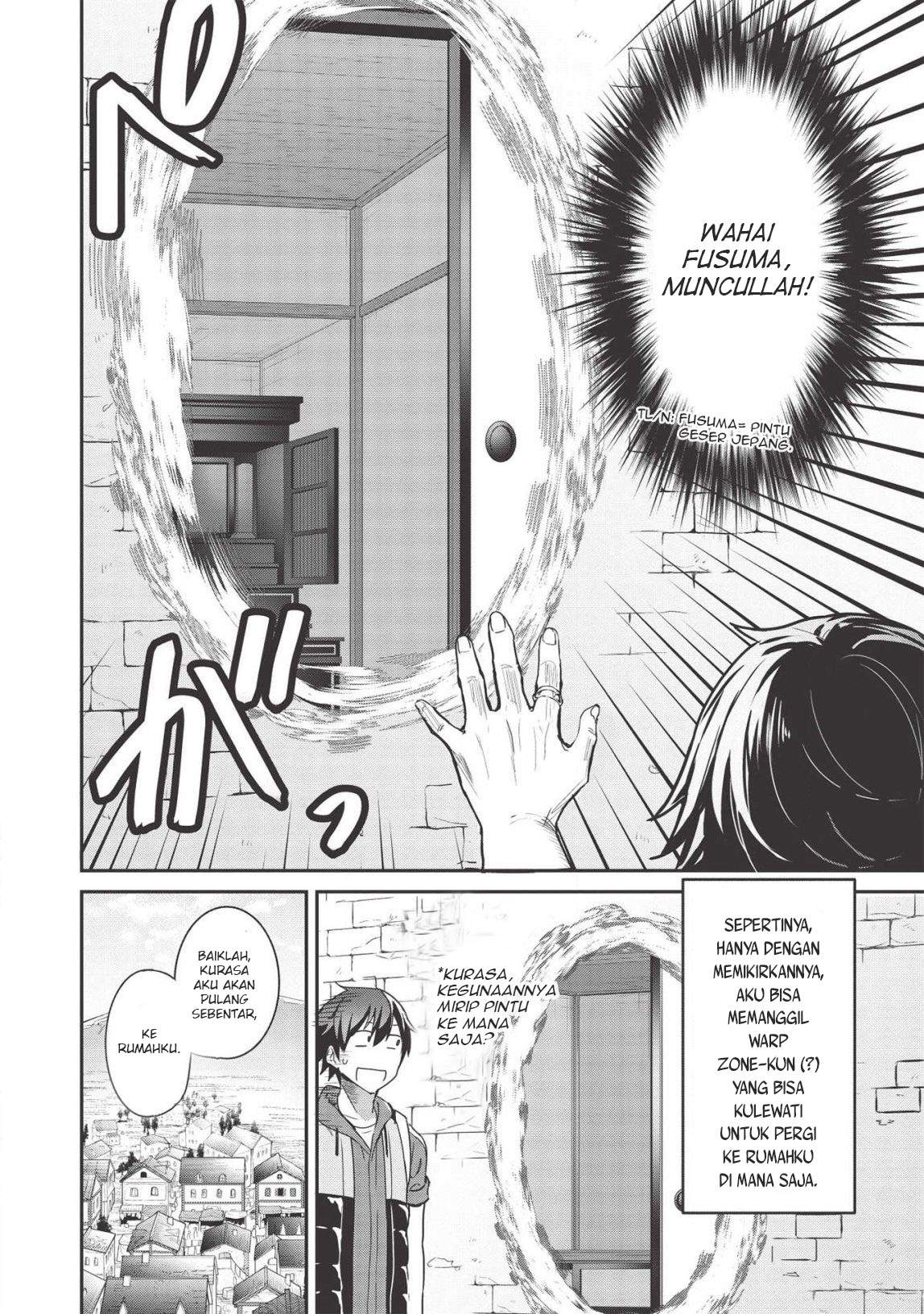 Itsu Demo Jitaku ni Kaereru Ore wa, Isekai de Gyoushoujin o Hajimemashita Chapter 3.5 Gambar 3