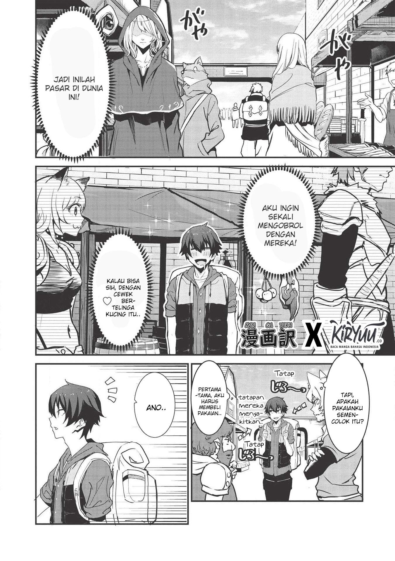Itsu Demo Jitaku ni Kaereru Ore wa, Isekai de Gyoushoujin o Hajimemashita Chapter 1 Gambar 26