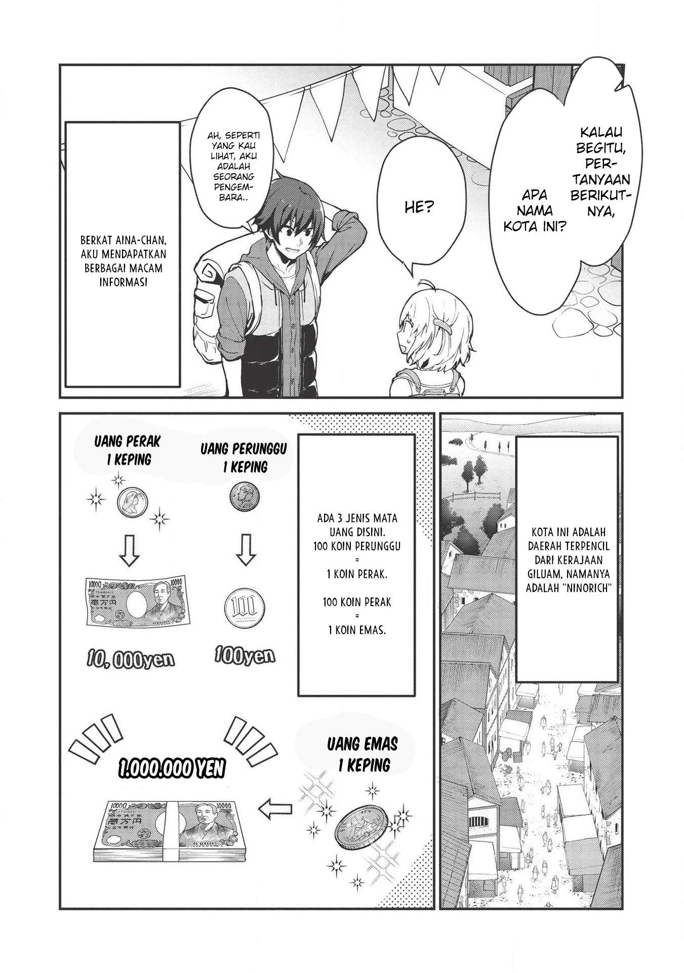 Itsu Demo Jitaku ni Kaereru Ore wa, Isekai de Gyoushoujin o Hajimemashita Chapter 1 Gambar 31
