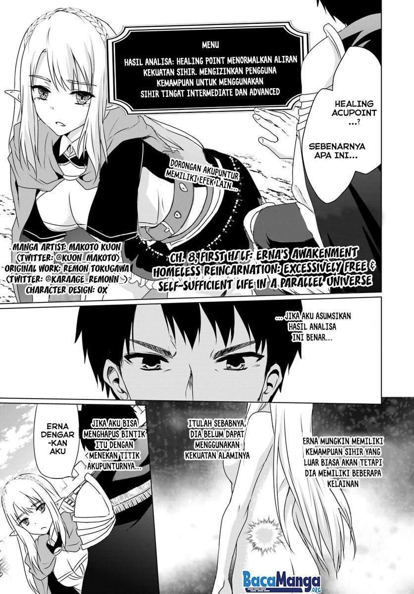 Baca Manga Homeless Tensei: Isekai De Jiyuu Sugiru Majutsu Jisoku Seikatsu Chapter 8.1 Gambar 2