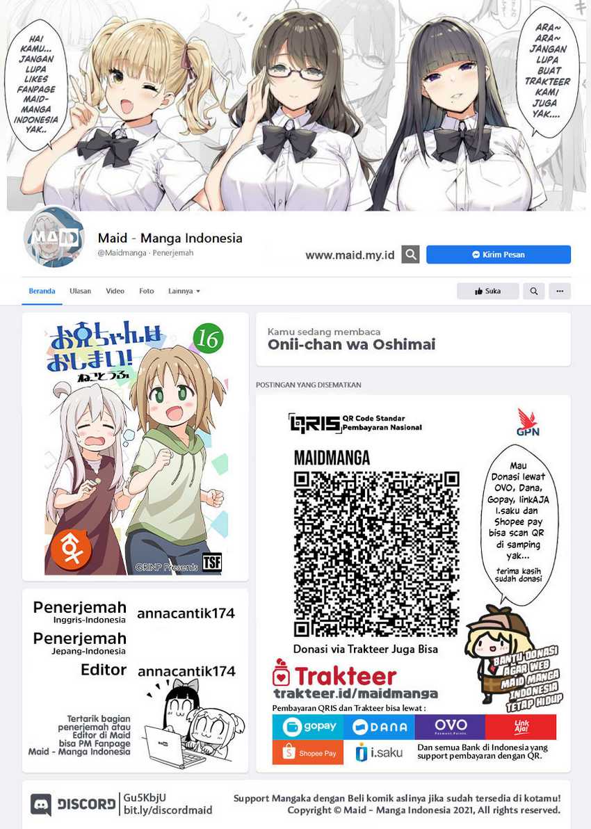 Baca Onii-chan wa Oshimai Chapter 56 Gambar 2