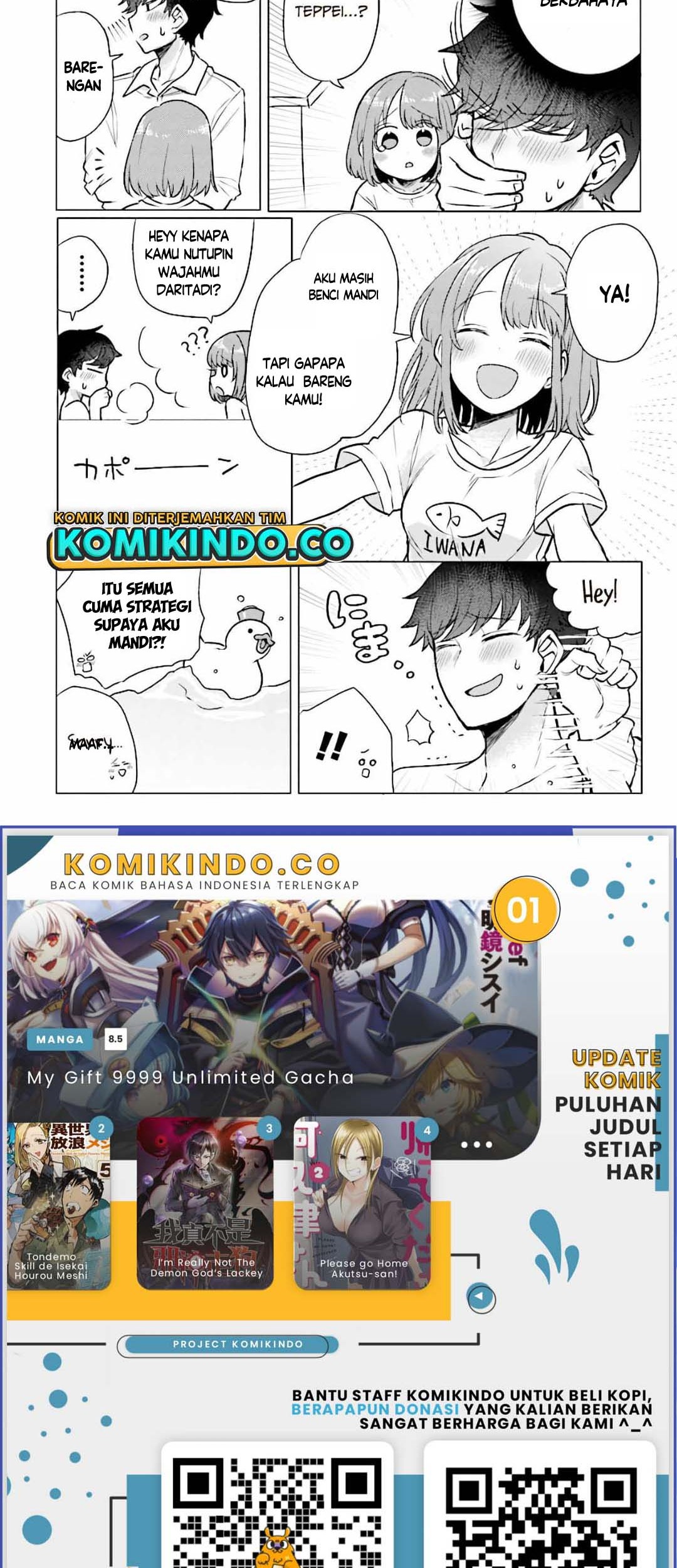 Girlfriend Who Absolutely Doesn’t Want to Take a Bath VS Boyfriend Who Absolutely Wants Her to Take a Bath Chapter 42 Gambar 4