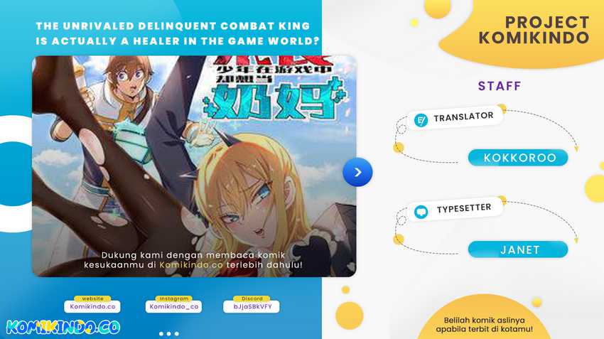 Baca Komik The Unrivaled Delinquent Combat King Is Actually A Healer In The Game World? Chapter 01.3 Gambar 1