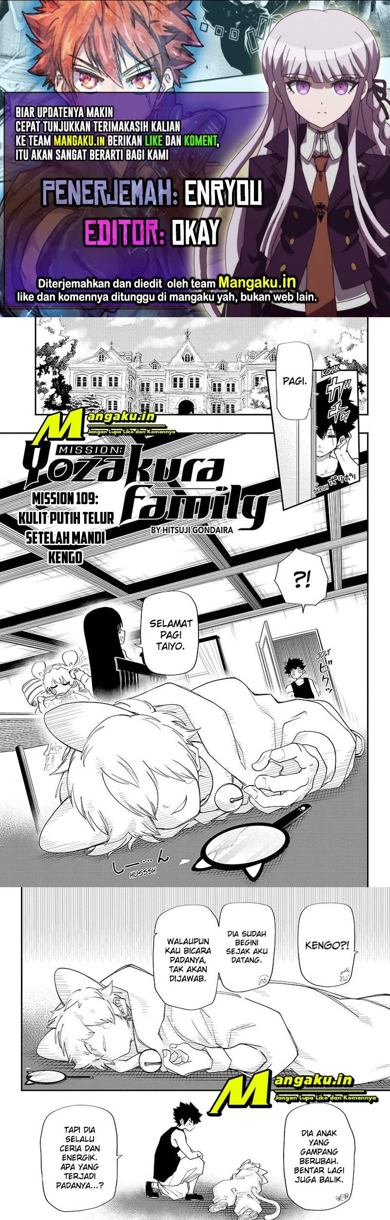 Baca Komik Mission: Yozakura Family Chapter 109 Gambar 1