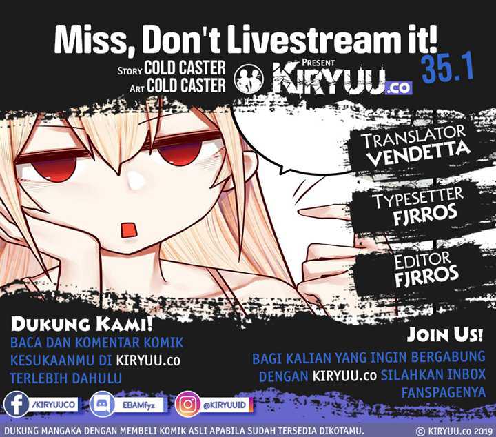 Baca Komik Miss, don’t livestream it! Chapter 35.1 Gambar 1