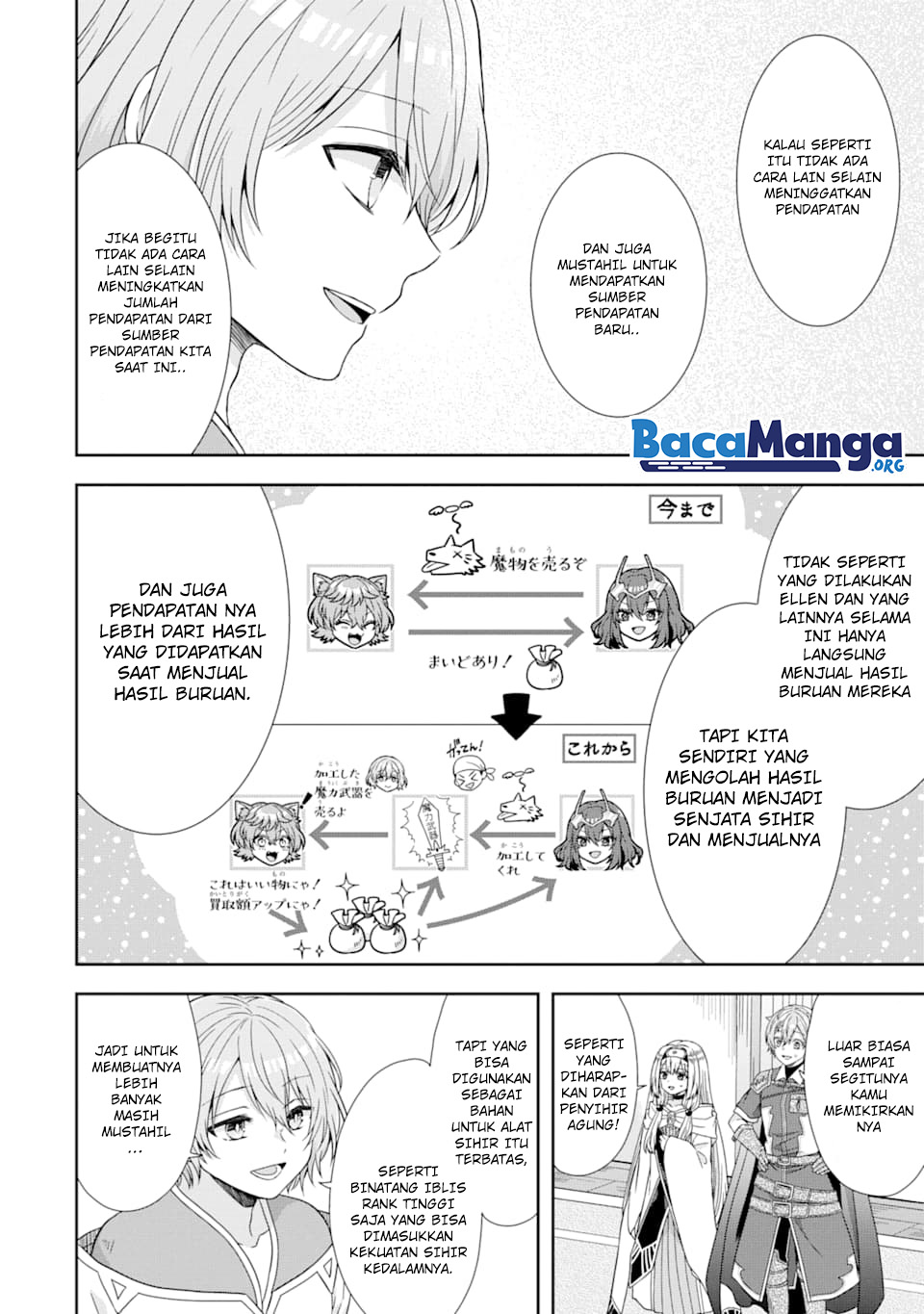 Tensei Ryoushu no Yuuryou Kaitaku: Zensei no Kioku o Ikashite White ni Tsutometara, Yuunou na Jinzai ga Atsumari Sugimashita Chapter 08.2 Gambar 4