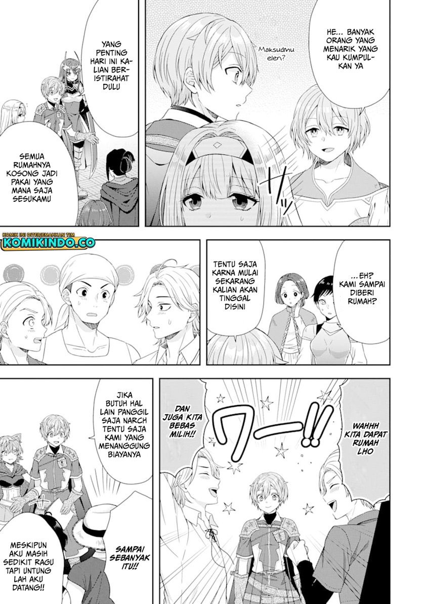 Tensei Ryoushu no Yuuryou Kaitaku: Zensei no Kioku o Ikashite White ni Tsutometara, Yuunou na Jinzai ga Atsumari Sugimashita Chapter 04.1 Gambar 14