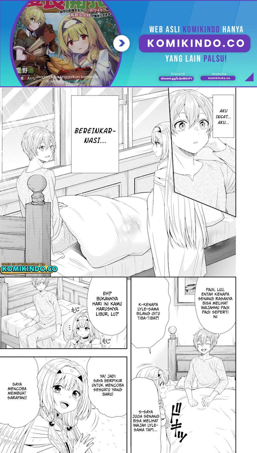 Tensei Ryoushu no Yuuryou Kaitaku: Zensei no Kioku o Ikashite White ni Tsutometara, Yuunou na Jinzai ga Atsumari Sugimashita Chapter 04.1 Gambar 4