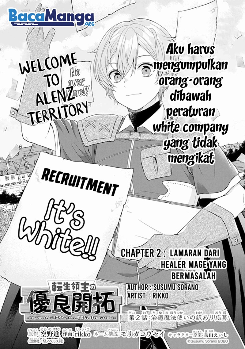 Tensei Ryoushu no Yuuryou Kaitaku: Zensei no Kioku o Ikashite White ni Tsutometara, Yuunou na Jinzai ga Atsumari Sugimashita Chapter 02.1 Gambar 3