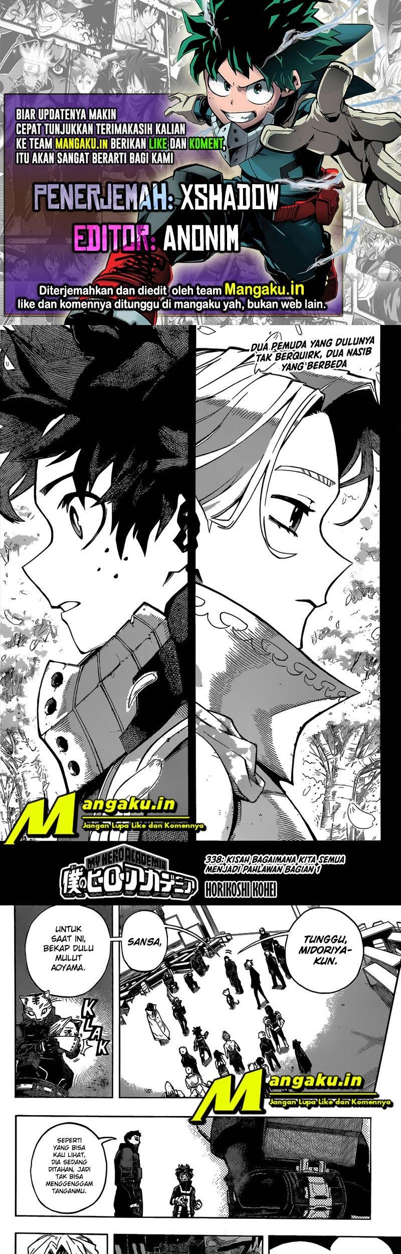 Baca Komik Boku no Hero Academia Chapter 338 Gambar 1
