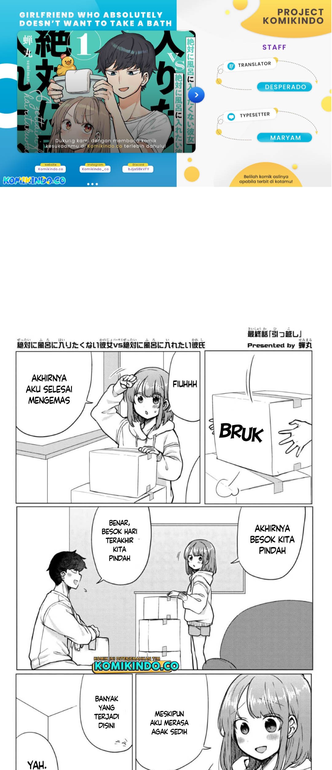 Baca Komik Girlfriend Who Absolutely Doesn’t Want to Take a Bath VS Boyfriend Who Absolutely Wants Her to Take a Bath Chapter 49 Gambar 1