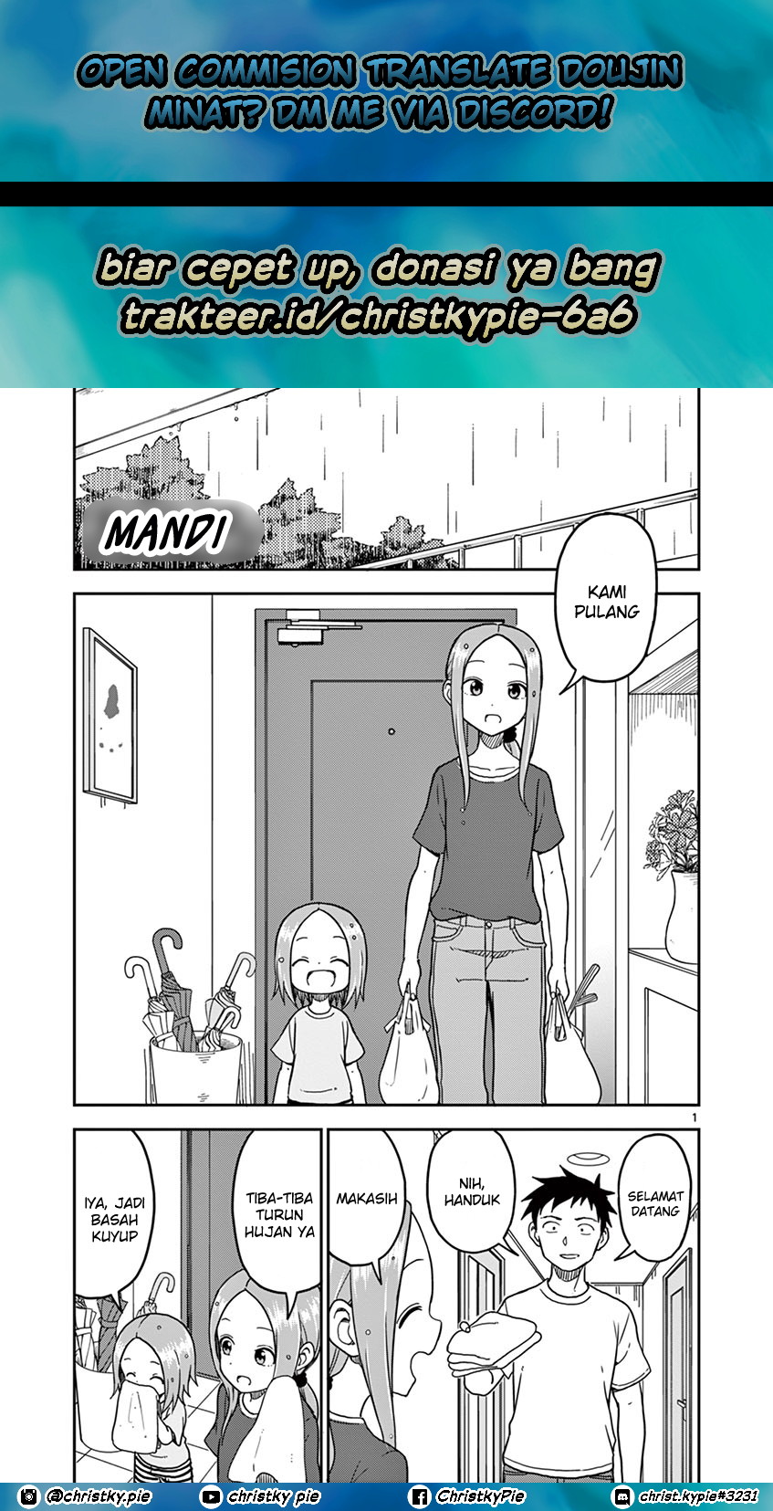 Baca Komik Karakai Jouzu no (Moto) Takagi-san Chapter 94 Gambar 1