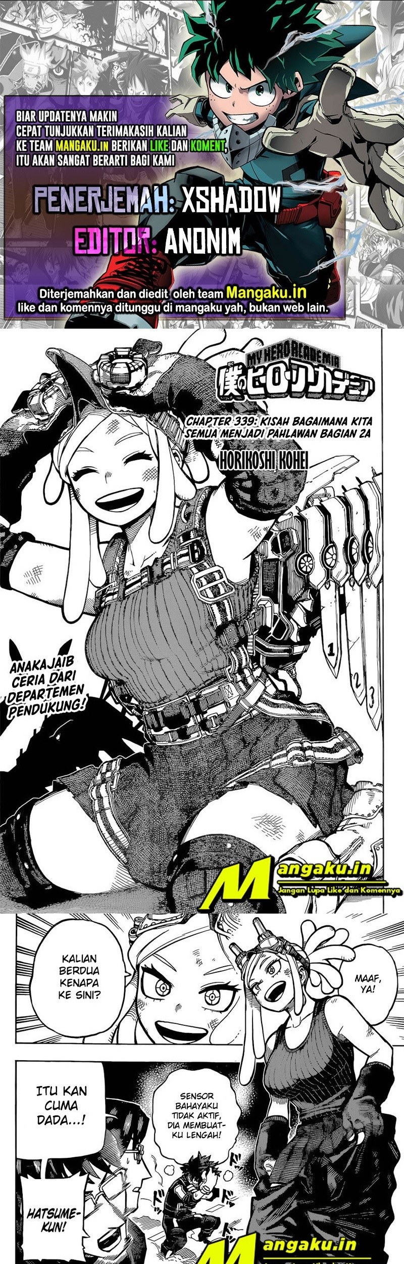 Baca Komik Boku no Hero Academia Chapter 339 Gambar 1