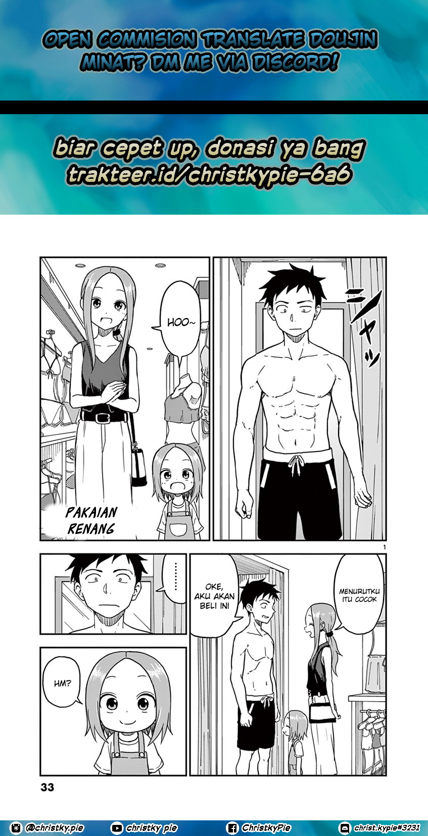 Baca Komik Karakai Jouzu no (Moto) Takagi-san Chapter 96 Gambar 1