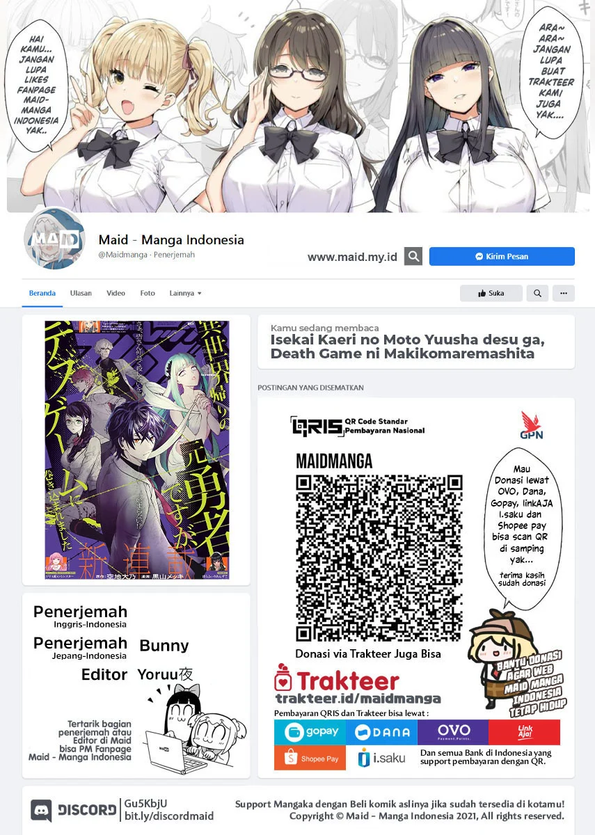 Baca Isekai Kaeri no Moto Yuusha desu ga, Death Game ni Makikomaremashita Chapter 05 Gambar 2