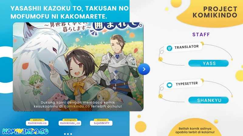 Baca Komik Yasashii Kazoku to, Takusan no Mofumofu ni Kakomarete. Chapter 09 Gambar 1