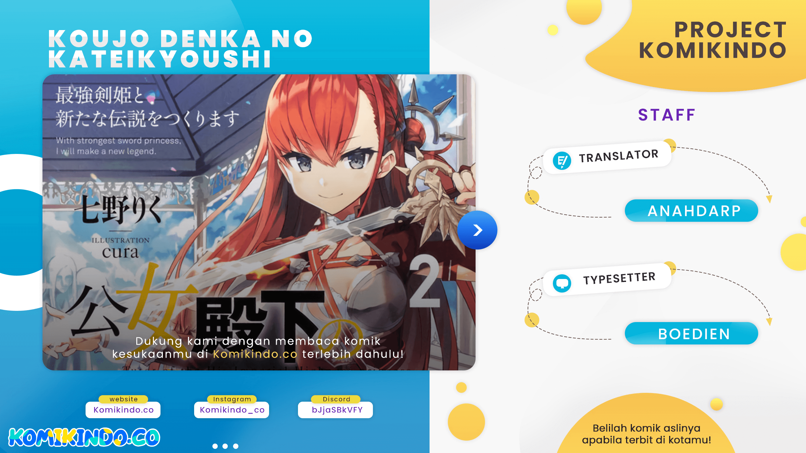 Baca Komik Koujo Denka no Kateikyoushi Chapter 18 Gambar 1