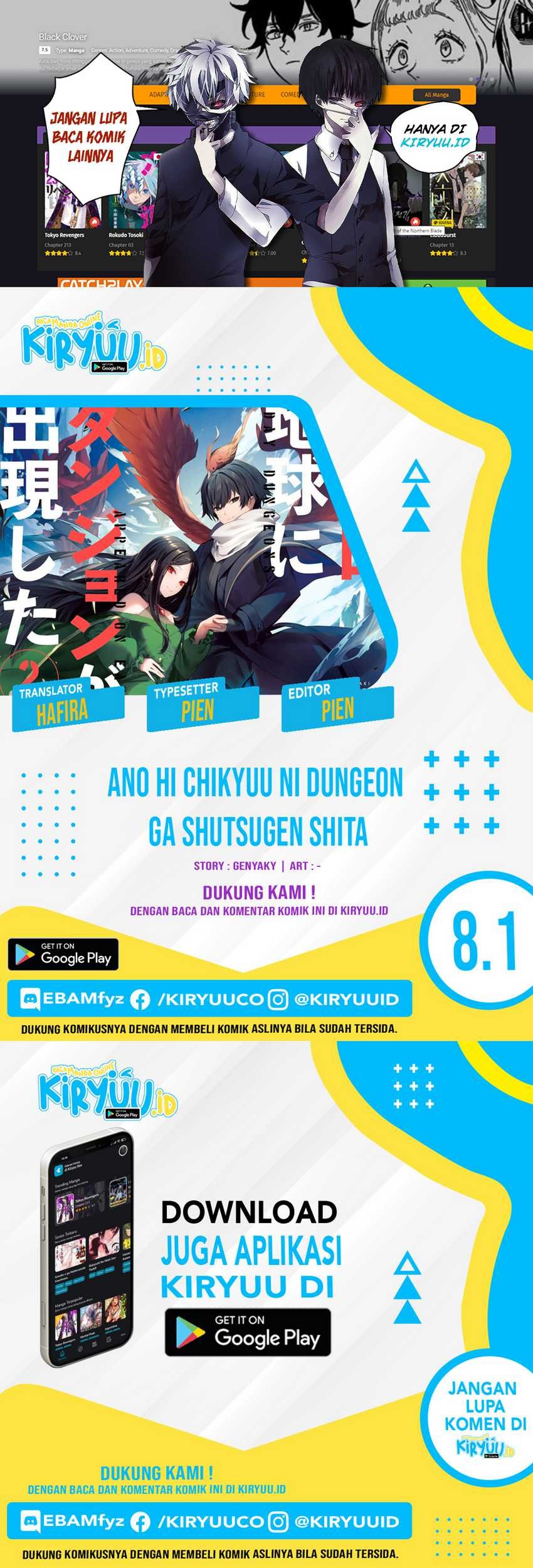Baca Komik Ano Hi Chikyuu ni Dungeon ga Shutsugen Shita Chapter 8.1 Gambar 1