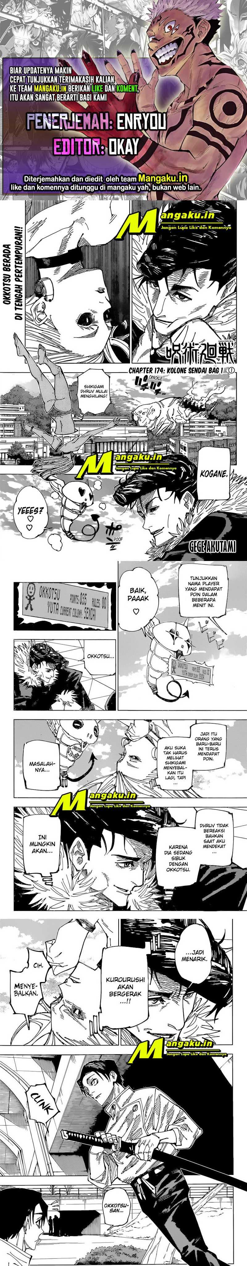 Baca Komik Jujutsu Kaisen Chapter 174 Gambar 1