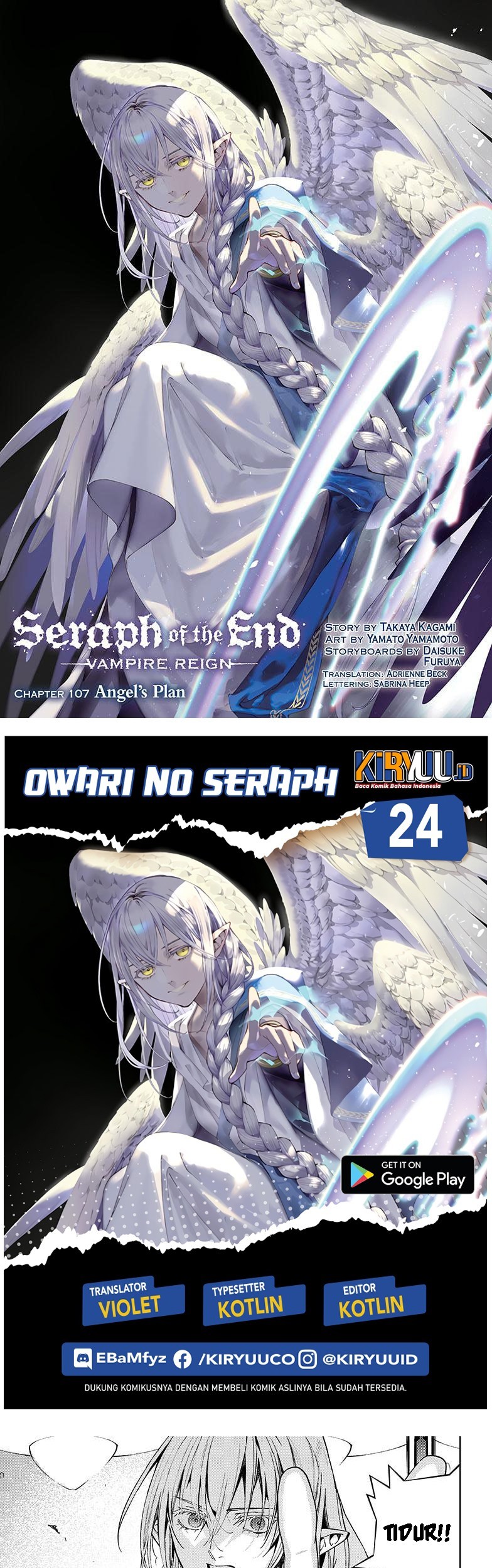 Baca Komik Owari no Seraph Chapter 107 Gambar 1