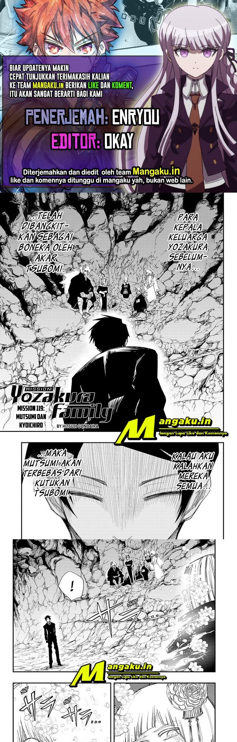 Baca Komik Mission: Yozakura Family Chapter 119 Gambar 1