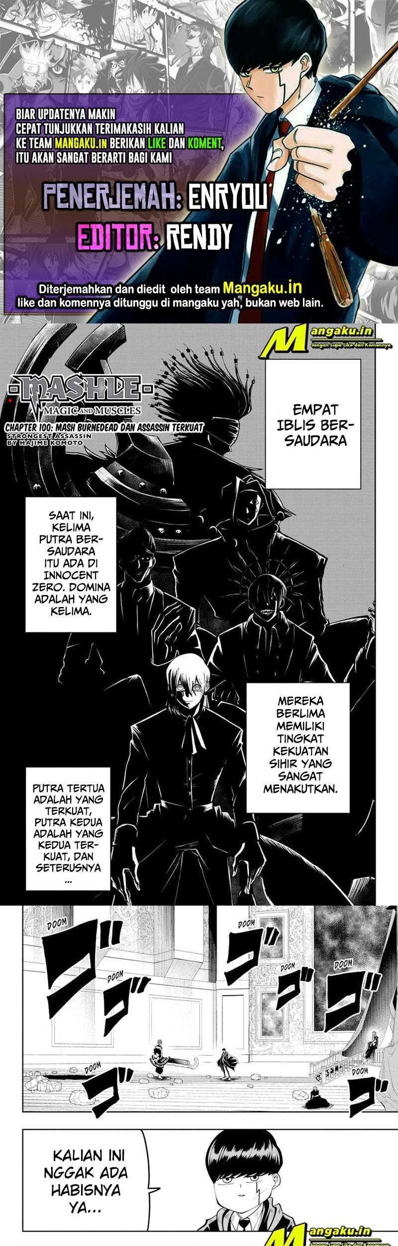 Baca Komik Mashle: Magic and Muscles Chapter 100 Gambar 1