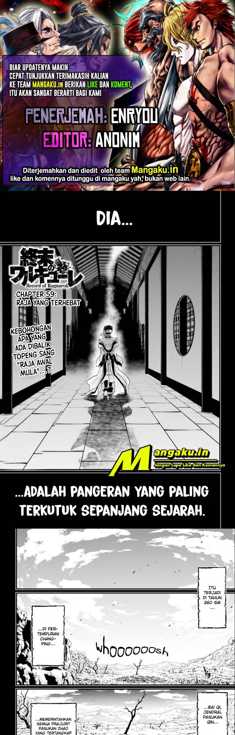 Baca Komik Shuumatsu no Valkyrie Chapter 59.1 Gambar 1