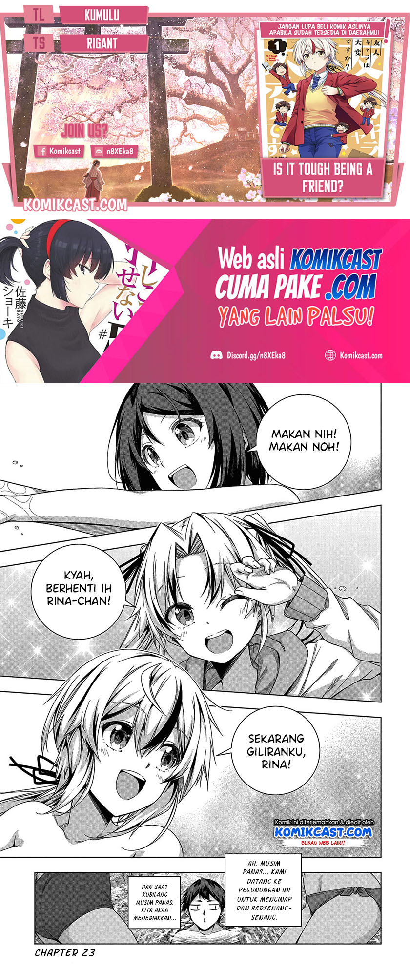 Baca Komik Is it Tough Being a Friend? Chapter 22 Gambar 1
