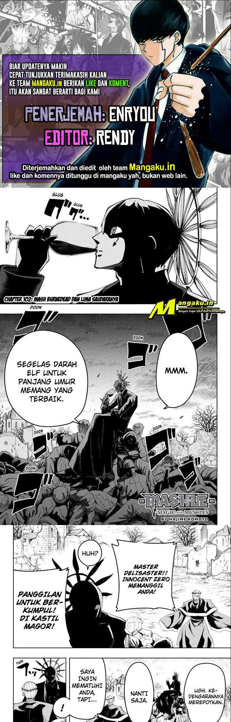 Baca Komik Mashle: Magic and Muscles Chapter 102 Gambar 1