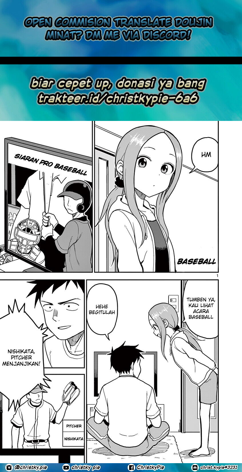 Baca Komik Karakai Jouzu no (Moto) Takagi-san Chapter 109 Gambar 1