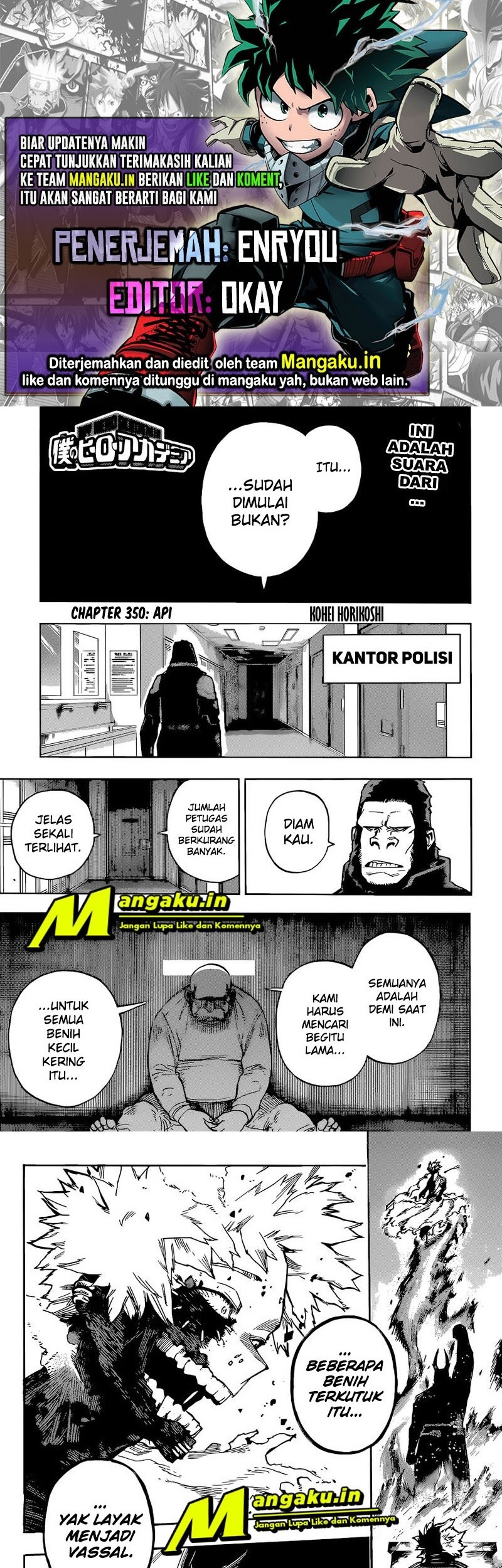 Baca Komik Boku no Hero Academia Chapter 350 Gambar 1