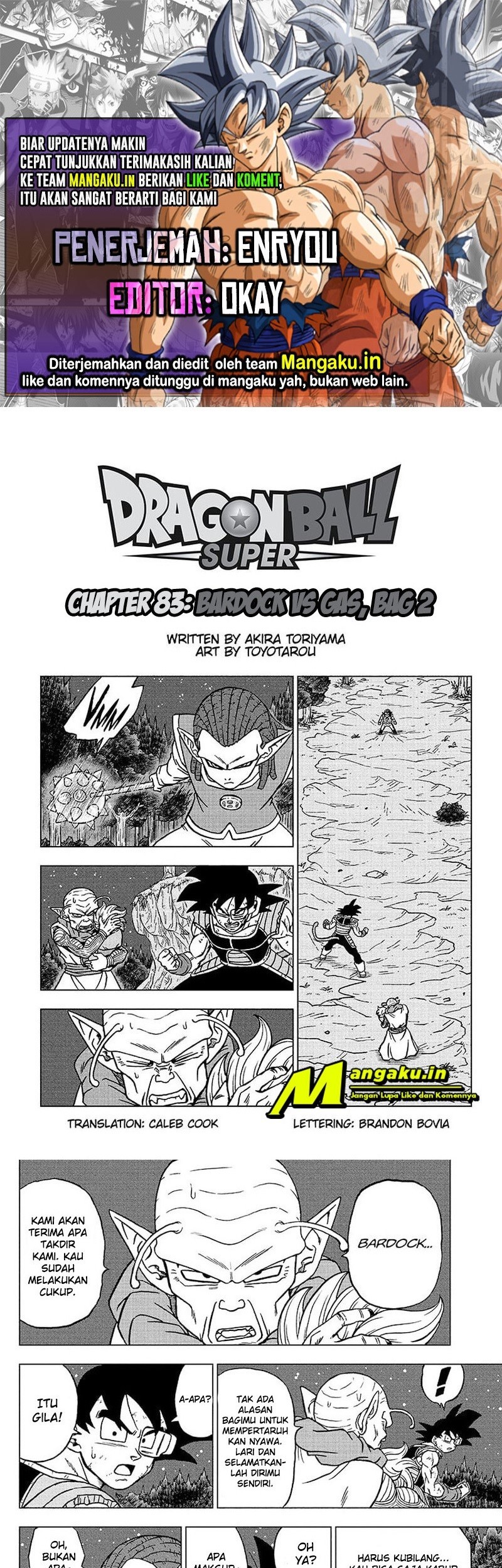 Baca Komik Dragon Ball Super Chapter 83.1 Gambar 1