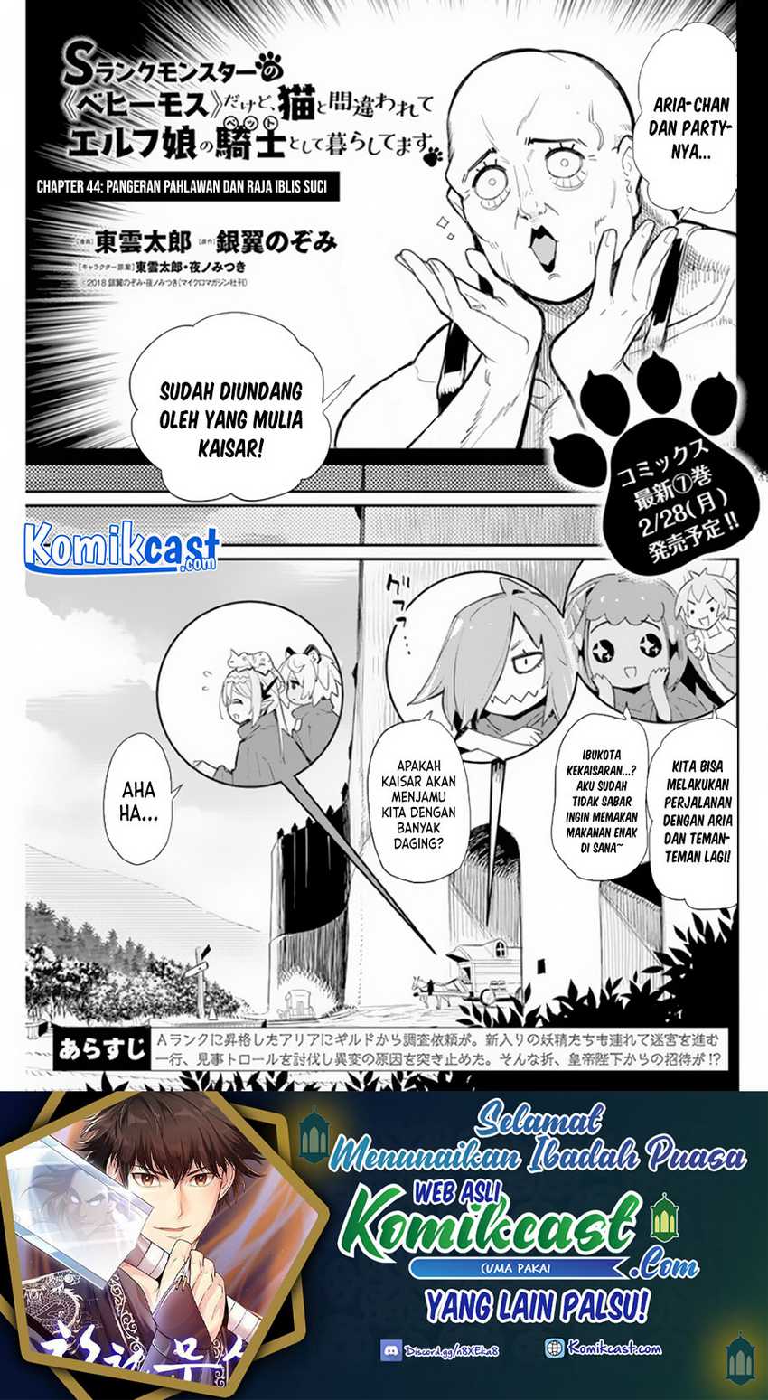 Baca S-Rank Monster no Behemoth Dakedo, Neko to Machigawarete Erufu Musume no Kishi (Pet) Toshite Kurashitemasu Chapter 44 Gambar 2