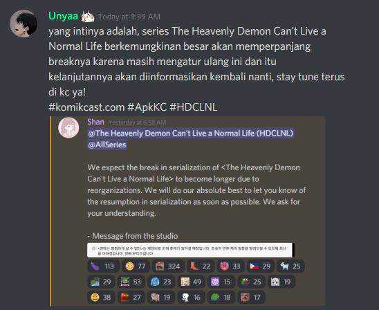 Baca Komik The Heavenly Demon Can’t Live a Normal Life Chapter 18.5 Gambar 1