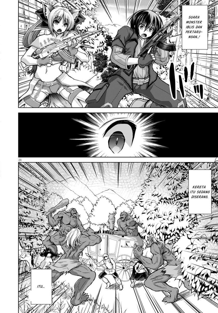 Gunota ga Mahou Sekai ni Tensei Shitara, Gendai Heiki de Guntai Harem o Tsukucchaimashita!? Chapter 27 Gambar 26