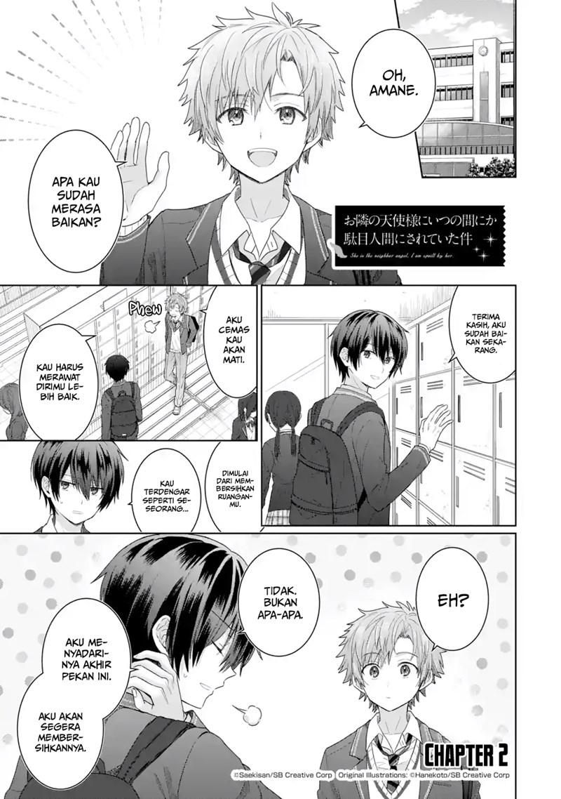 Baca Otonari no Tenshi-sama ni Itsunomanika Dame Ningen ni Sareteita Ken Chapter 02 Gambar 2
